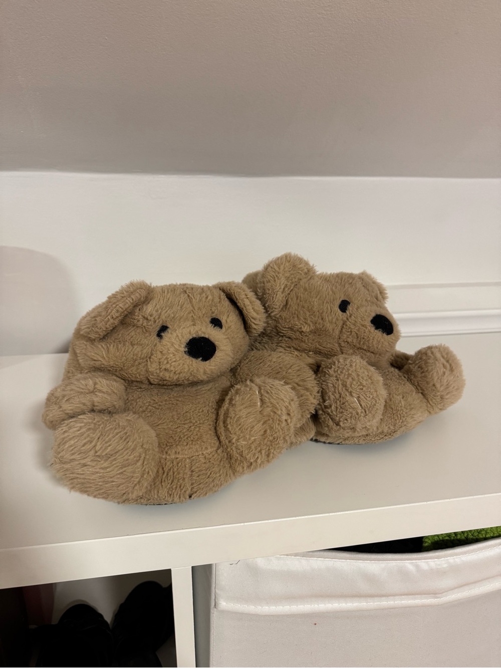 Brown Bear Plush Slippers -